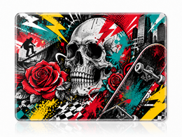 Art Skull Tempered Glass Mousepad