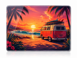 Beach Sunset Tempered Glass Mousepad