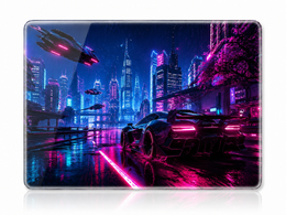 Neon City Tempered Glass Mousepad