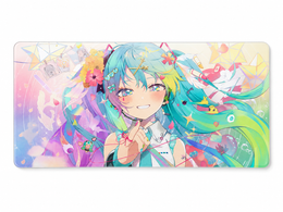 Cyberpunk Anime Idol Large Tempered Glass Mouse Pad