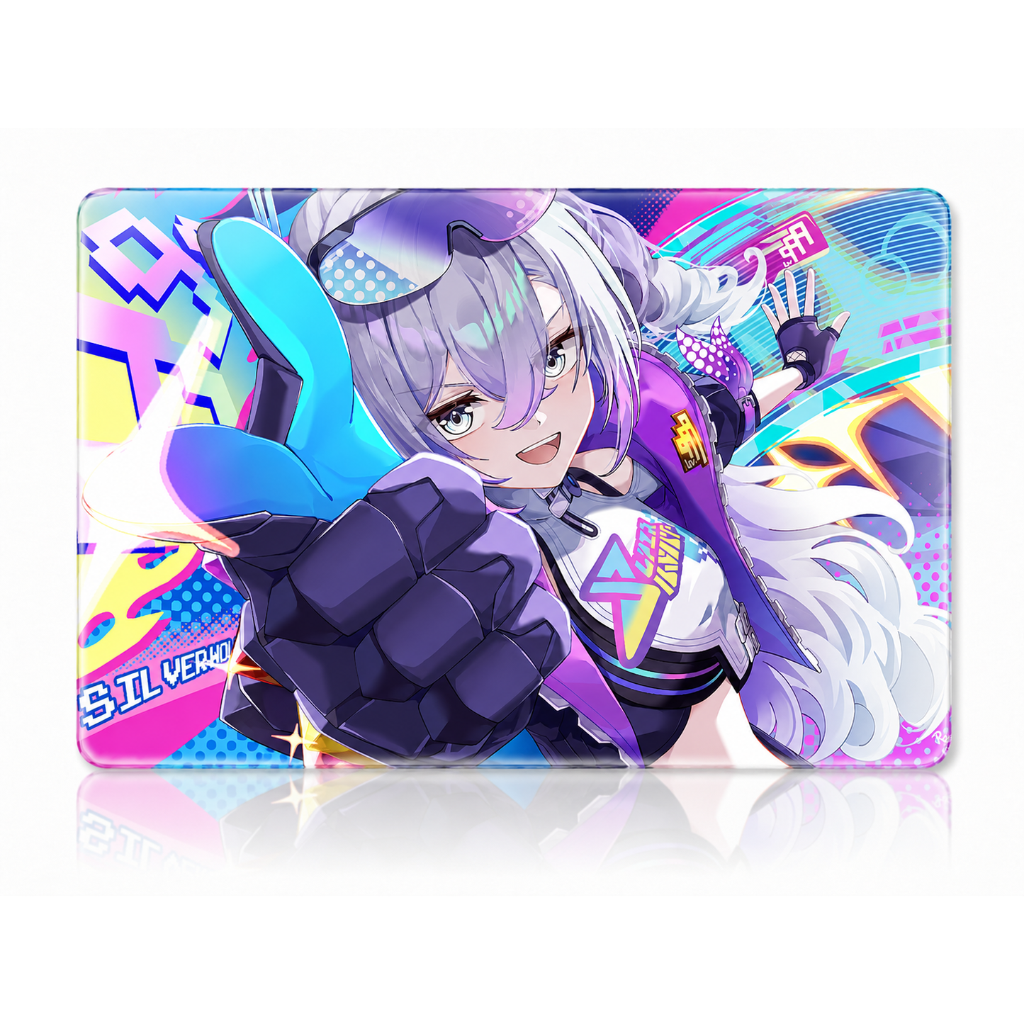 Silver Wolf Tempered Glass Mousepad